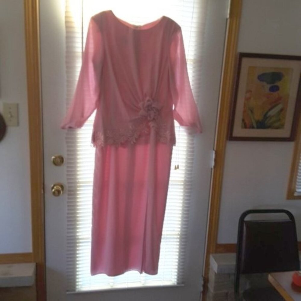 Miss Elliot full length Evening Ware. Soft Cream color  size 12  only worn once